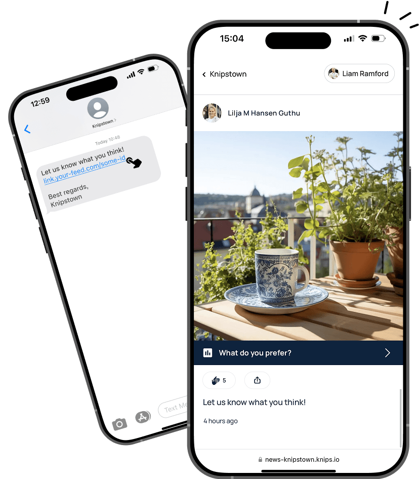 Email and SMS interface
